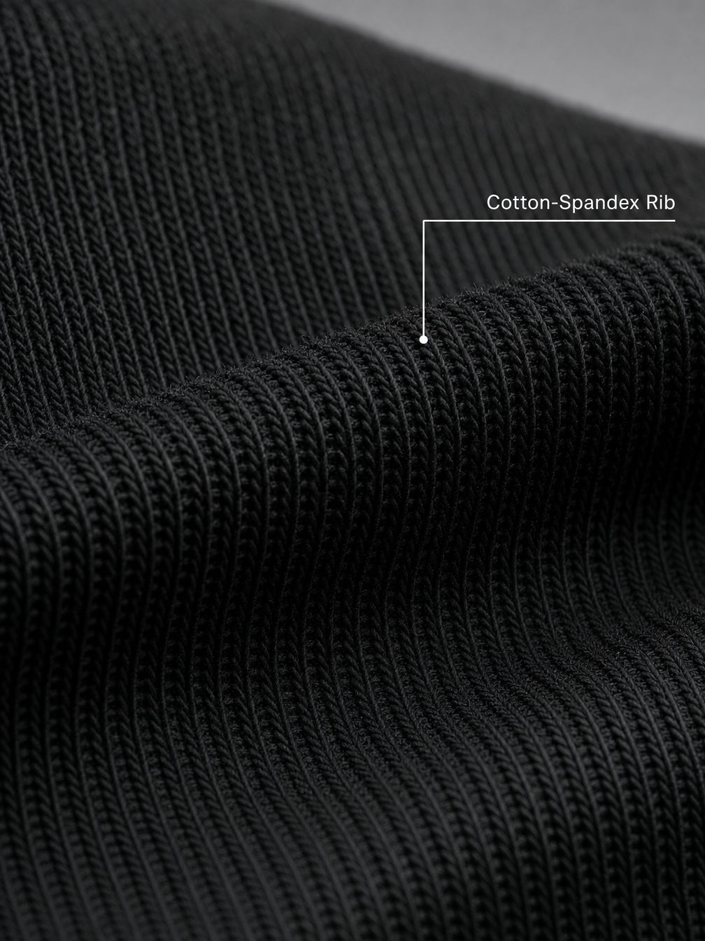Cotton-spandex rib texture