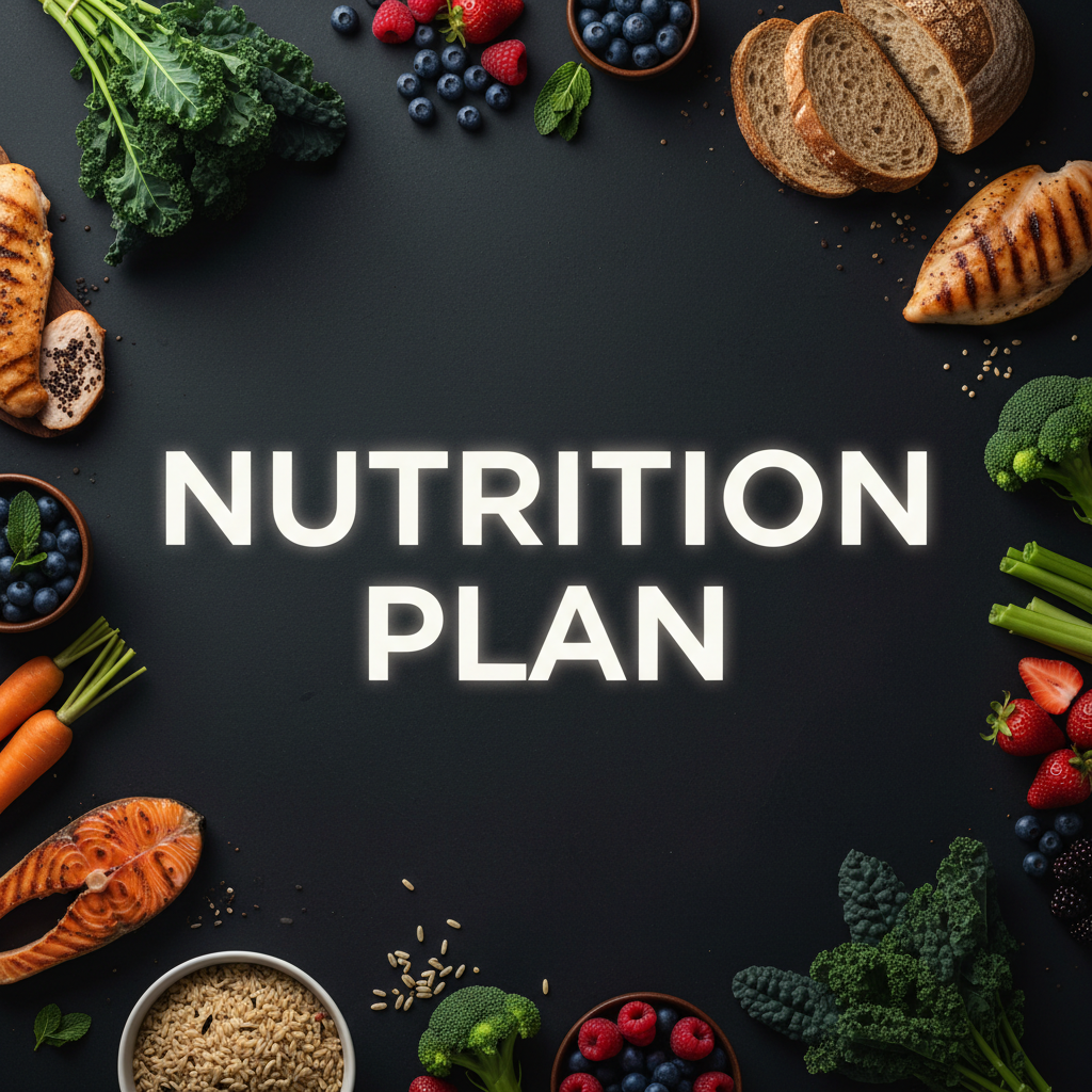 no brand logos, or name, just nutrition plan in the center 