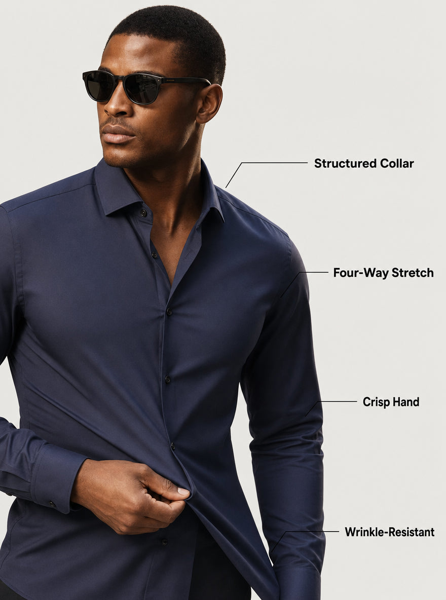 Dress shirt performance features